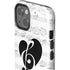 BW Musical Notes iPhone 15 Impact Case